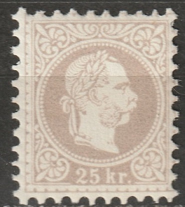 Austria 1867 Sc 32d MLH* brown lilac