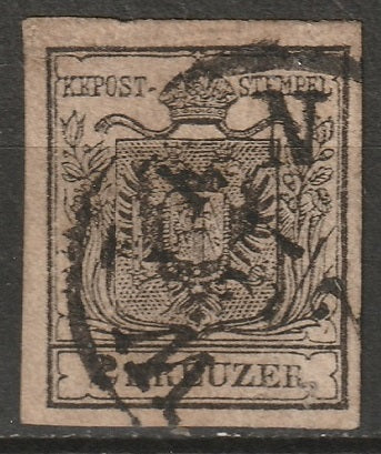 Austria 1854 Sc 2c used Wien cancel toned