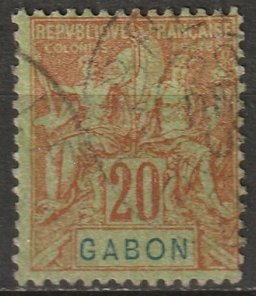 Gabon 1904 Sc 22 used Libreville cancel