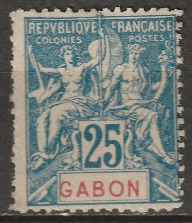 Gabon 1904 Sc 23 MNG(*)