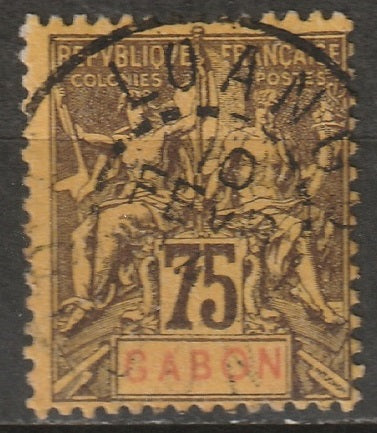 Gabon 1904 Sc 29 used Loango cancel