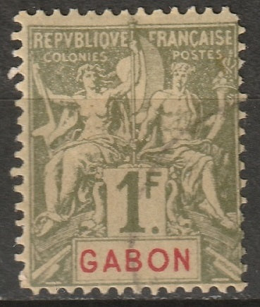 Gabon 1904 Sc 30 used