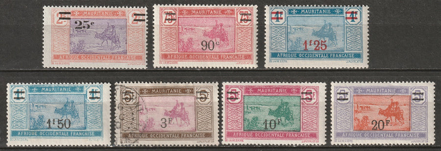 Mauritania 1924-27 Sc 58-63 set MH*/used