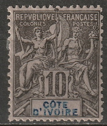 Ivory Coast 1892 Sc 5 MH*