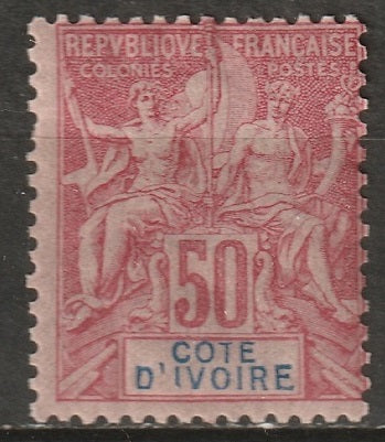 Ivory Coast 1892 Sc 14 MH*