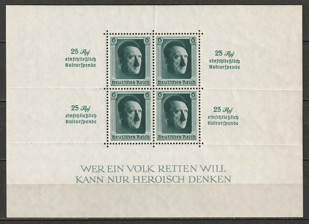 Germany 1937 Sc B104 souvenir sheet MNH**