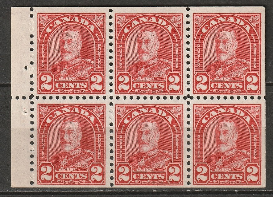 Canada 1930 Sc 165b booklet pane MNH**