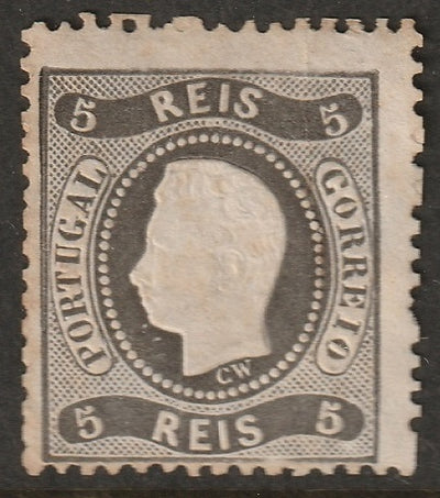 Portugal 1867 Sc 25 MNG(*) toning spots/crease at top