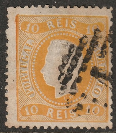 Portugal 1867 Sc 26 used small thin