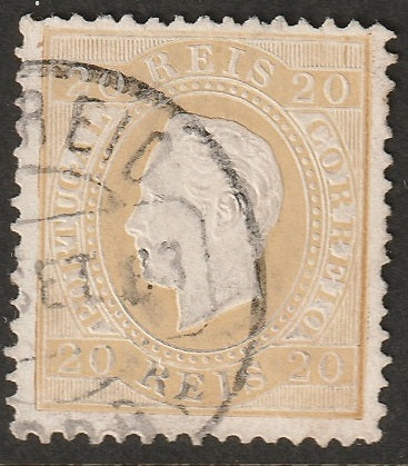 Portugal 1871 Sc 39e used enamel paper