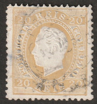 Portugal 1871 Sc 39e used enamel paper