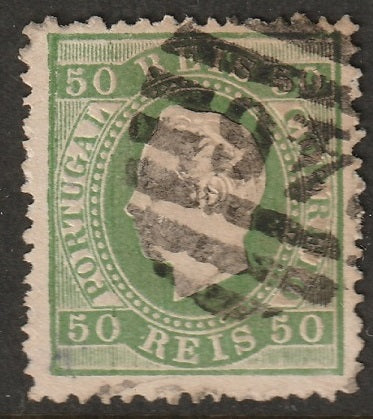 Portugal 1871 Sc 42 used "46" (Porto) cancel toning