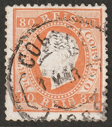 Portugal 1871 Sc 44e used enamel paper