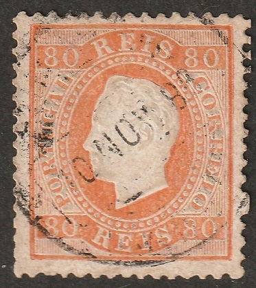 Portugal 1871 Sc 44e used enamel paper