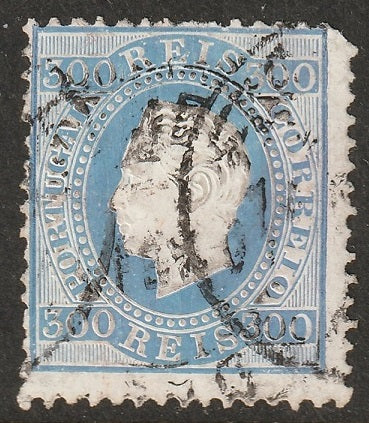 Portugal 1876 Sc 50b used enamel paper