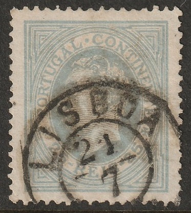 Portugal 1880 Sc 53 used Lisboa cancel toning