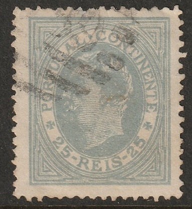 Portugal 1880 Sc 53 used small thins/toning