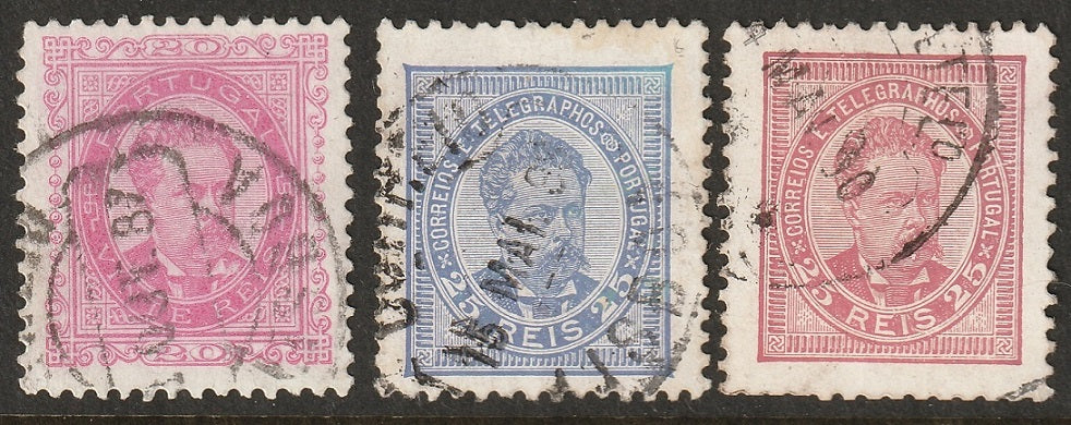 Portugal 1887 Sc 84-6 set used