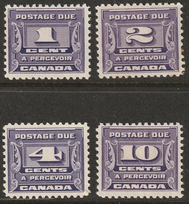 Canada 1933 Sc J11-4 postage due set MH*