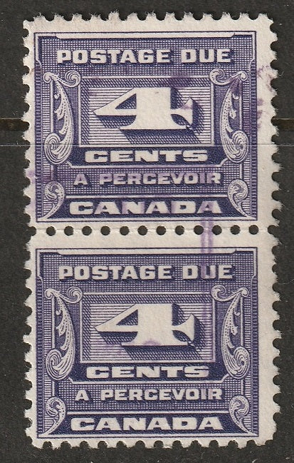 Canada 1933 Sc J13 postage due pair used