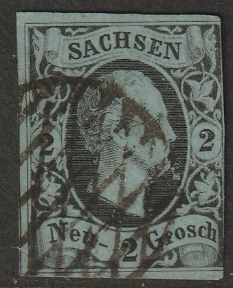 Saxony 1851 Sc 6 used