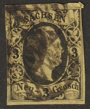 Saxony 1851 Sc 8 used