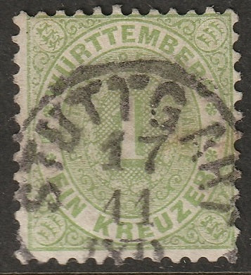 Wurttemberg 1874 Sc 54 used Stuttgart cancel