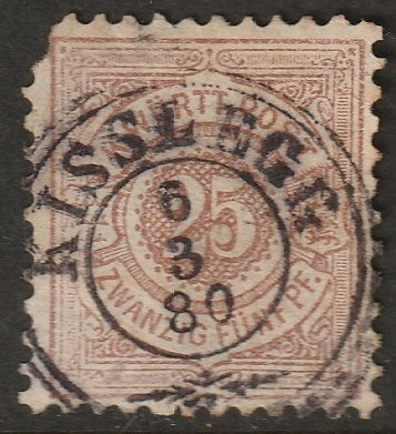 Wurttemberg 1875 Sc 62 used Kisslegg cancel torn corner