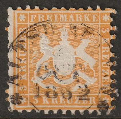 Wurttemberg 1862 Sc 31 used Altshausen cancel