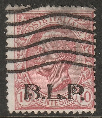 Italy 1922 Sc B9 BLP black overprint used