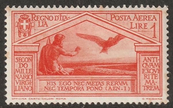 Italy 1932 Sc C24 air post MLH* toning spots