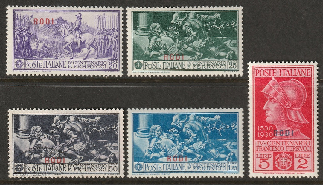 Italy Aegean Rhodes 1930 Sc 24-8 set MH*/used