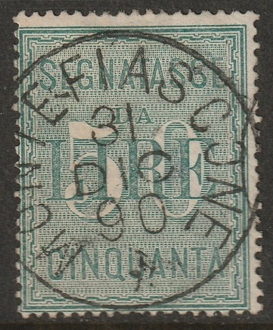 Italy 1890 Sc J21 postage due used Montefiascone cancel small thin