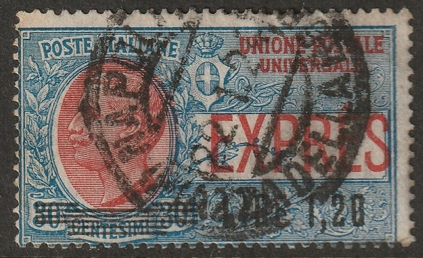 Italy 1921 Sc E10 express used Napoli cancel