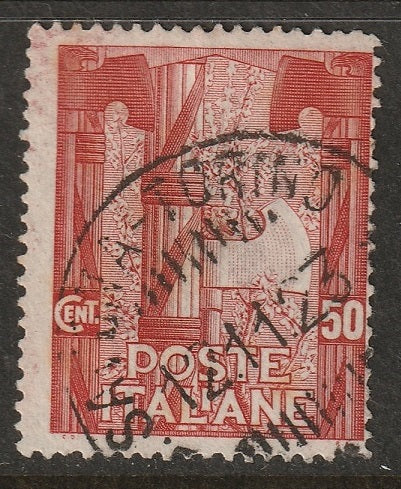 Italy 1923 Sc 161 used Torino cancel toning spots