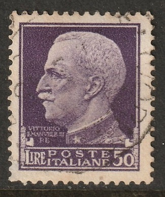 Italy 1929 Sc 231 used small corner thin