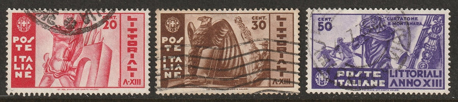 Italy 1935 Sc 342-4 set used