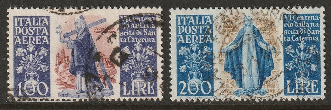 Italy 1948 Sc C127-8 air post set used