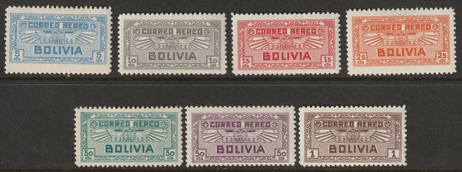 Bolivia 1932 Sc C35-41 air post set MH*