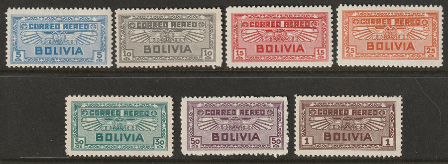 Bolivia 1932 Sc C35-41 air post set MH*