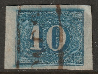 Brazil 1854 Sc 37 used good margins