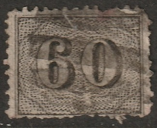 Brazil 1866 Sc 46 used damaged perfs