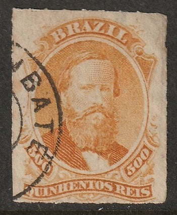 Brazil 1876 Sc 67 used Ibate cancel small thin