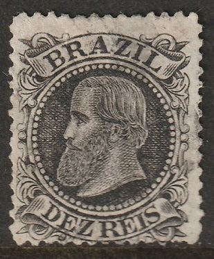 Brazil 1882 Sc 82 used light cancel thin