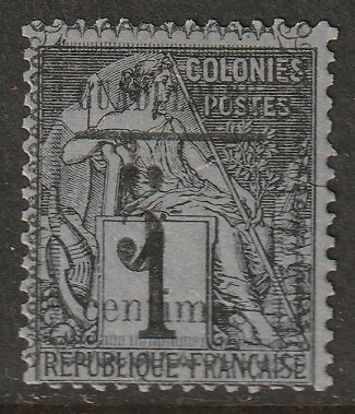 Guadeloupe 1889 Sc 6 MH* disturbed gum