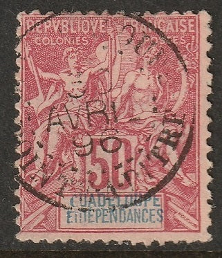 Guadeloupe 1891 Sc 41 used Point-a-Pitre cancel