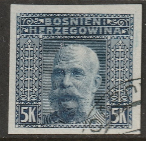 Bosnia 1906 Sc 45b imperf used