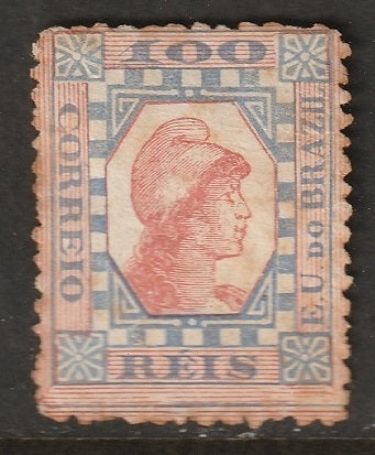 Brazil 1891 Sc 109 MNG(*) toning spots