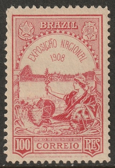 Brazil 1908 Sc 189 MH* disturbed gum