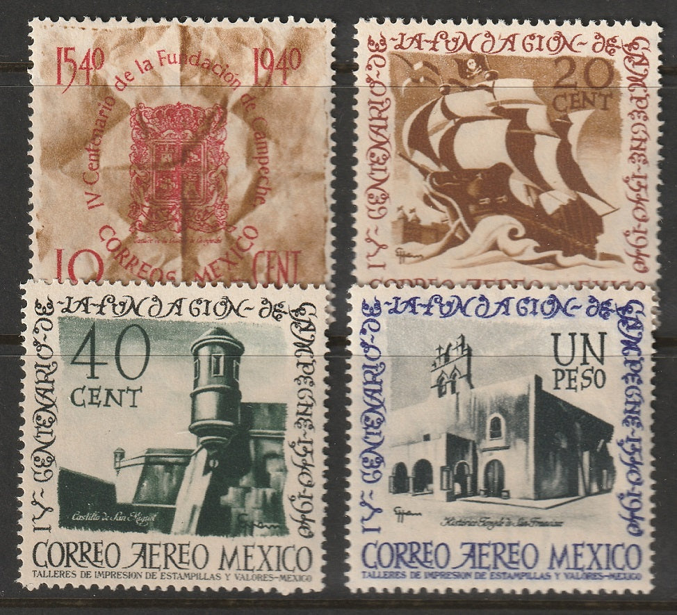 Mexico 1940 Sc 763,C111-3 set MH*